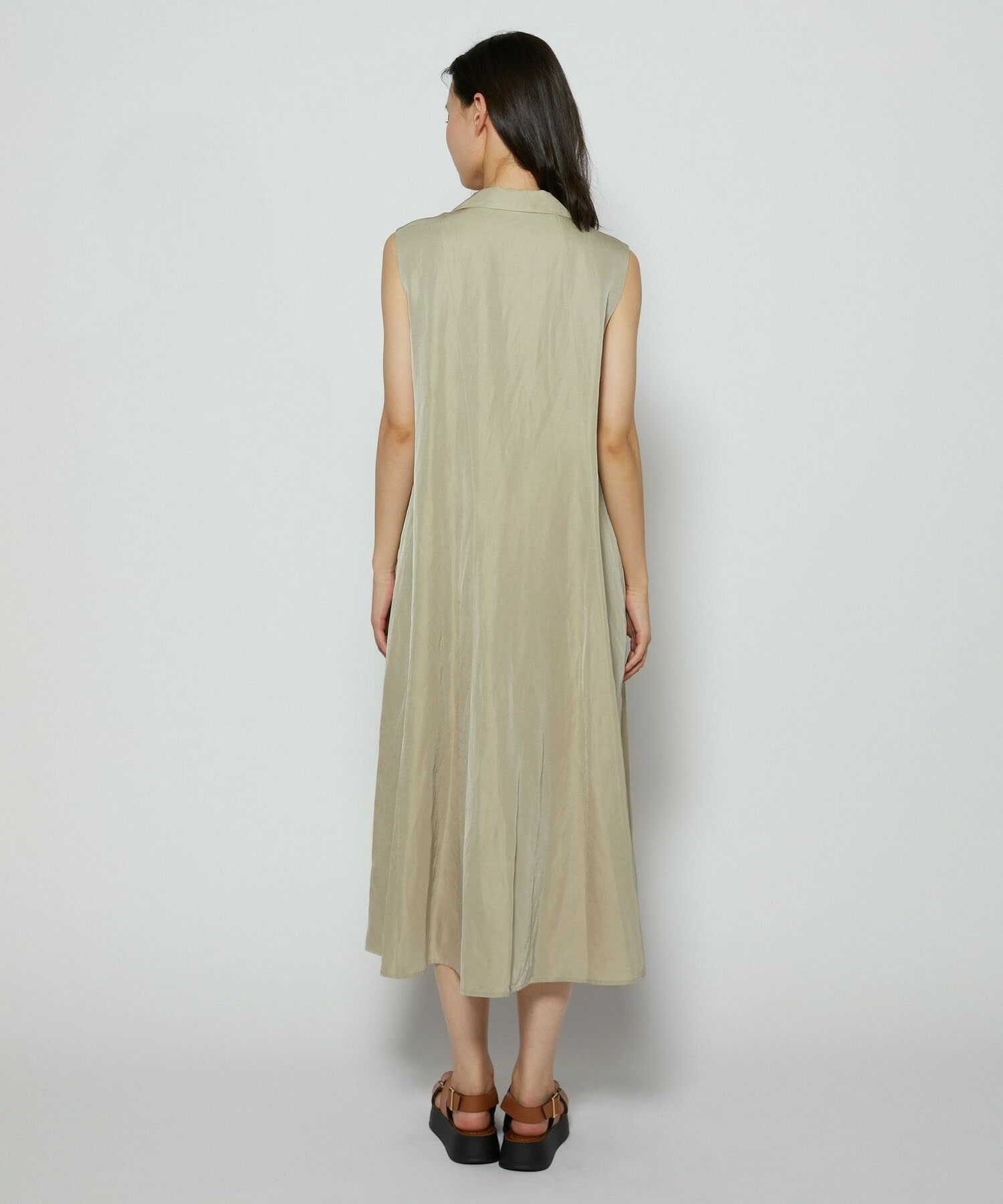 【L'EQUIPE】トリアセリネンクロスワンピース 詳細画像 セージグリーン 15