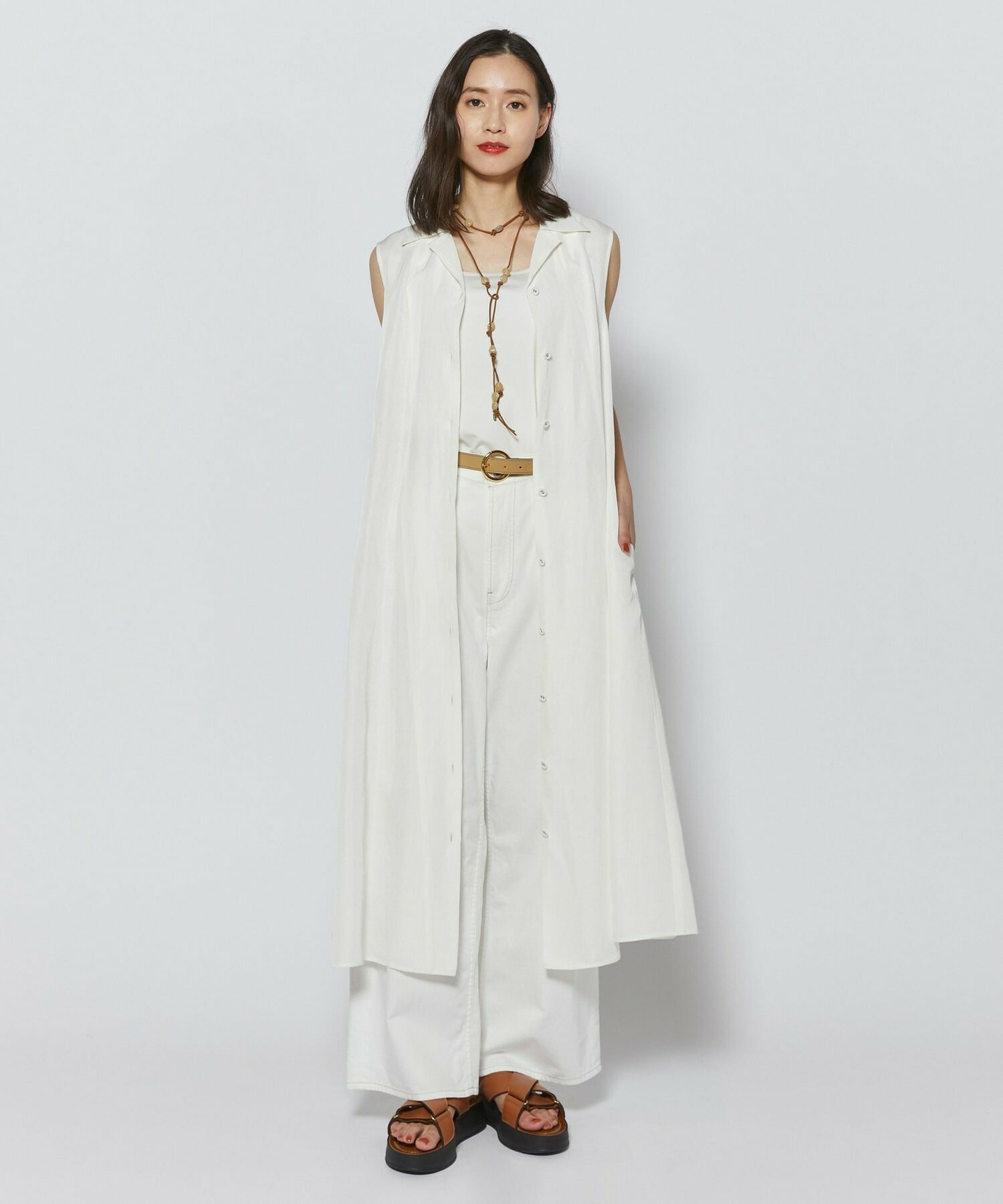 【L'EQUIPE】トリアセリネンクロスワンピース 詳細画像 セージグリーン 2