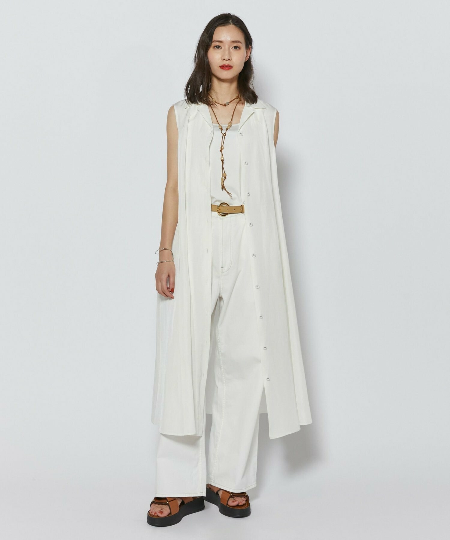 【L'EQUIPE】トリアセリネンクロスワンピース 詳細画像 セージグリーン 3