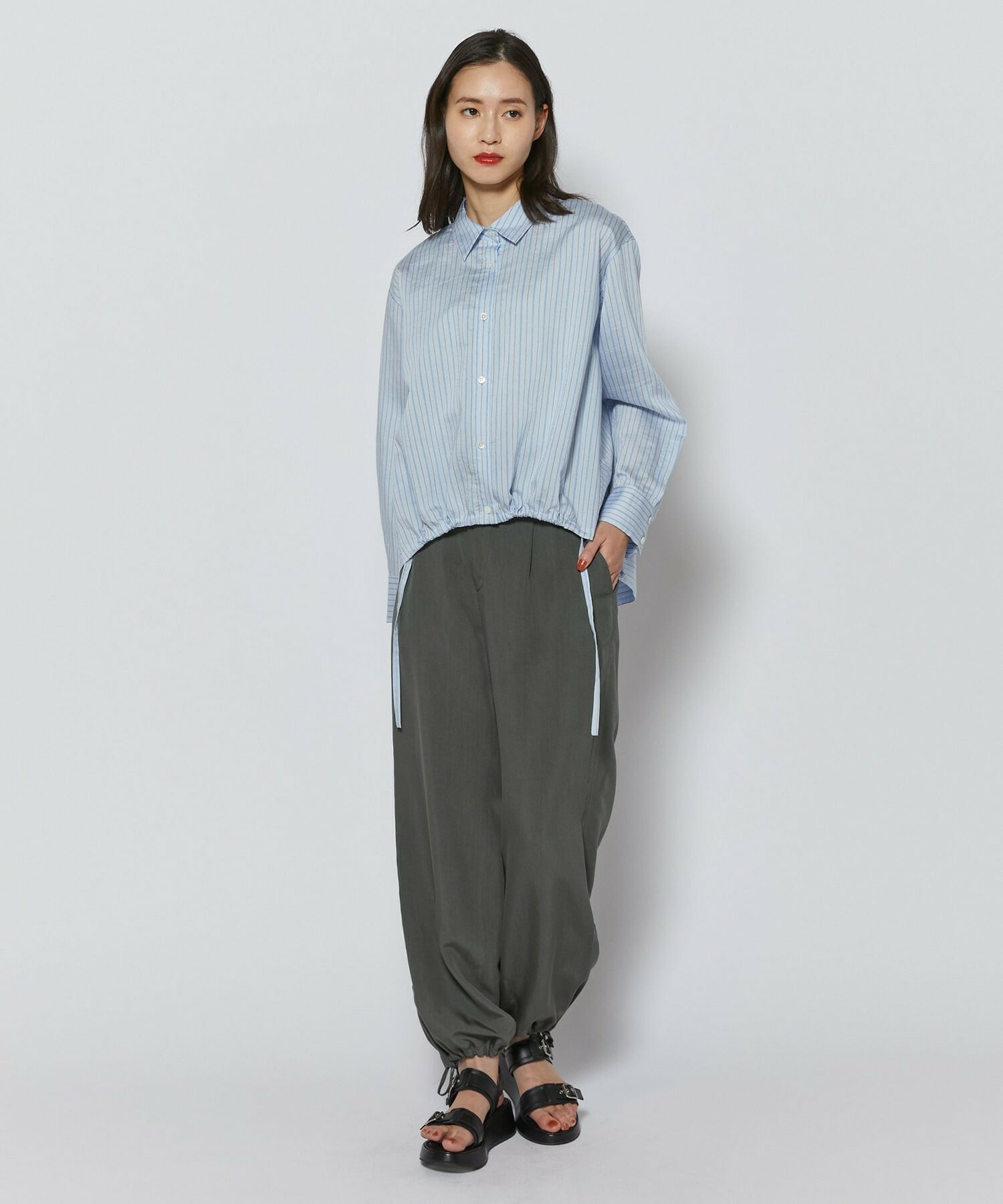 【L'EQUIPE】ヴィンテージソフトクロスパンツ 詳細画像 グレー系その他 11