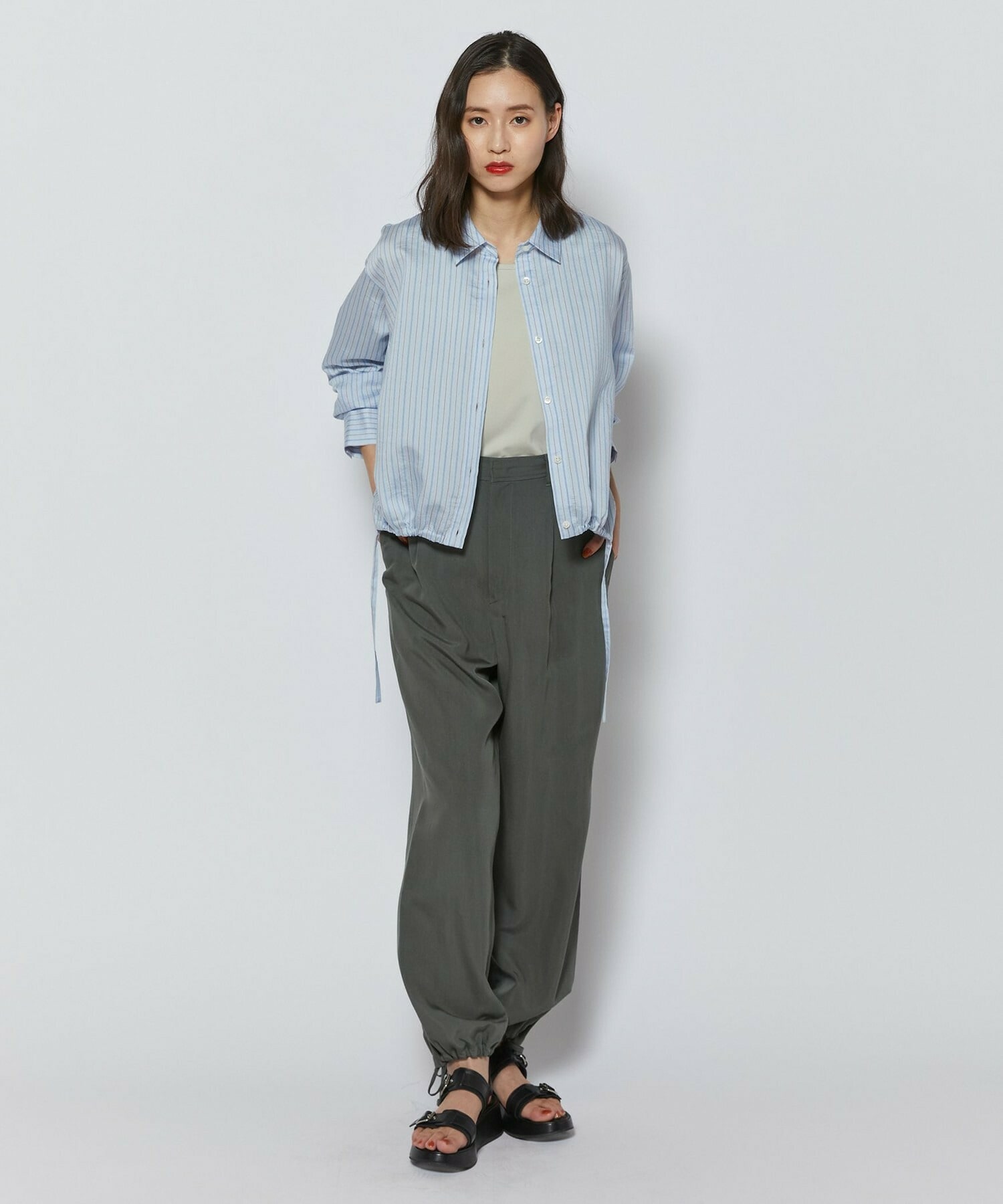 【L'EQUIPE】ヴィンテージソフトクロスパンツ 詳細画像 グレー系その他 17