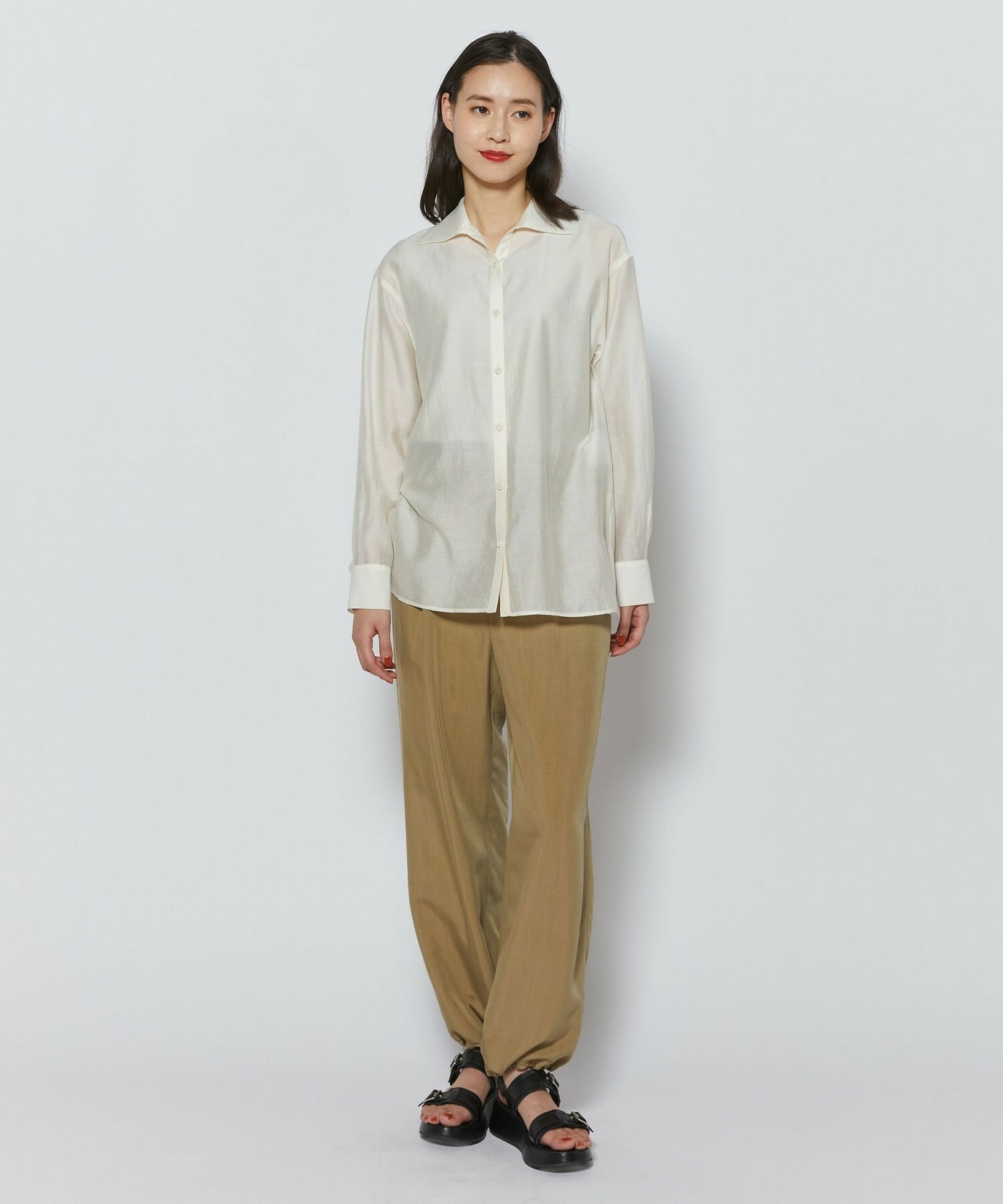 【L'EQUIPE】ヴィンテージソフトクロスパンツ 詳細画像 グレー系その他 2