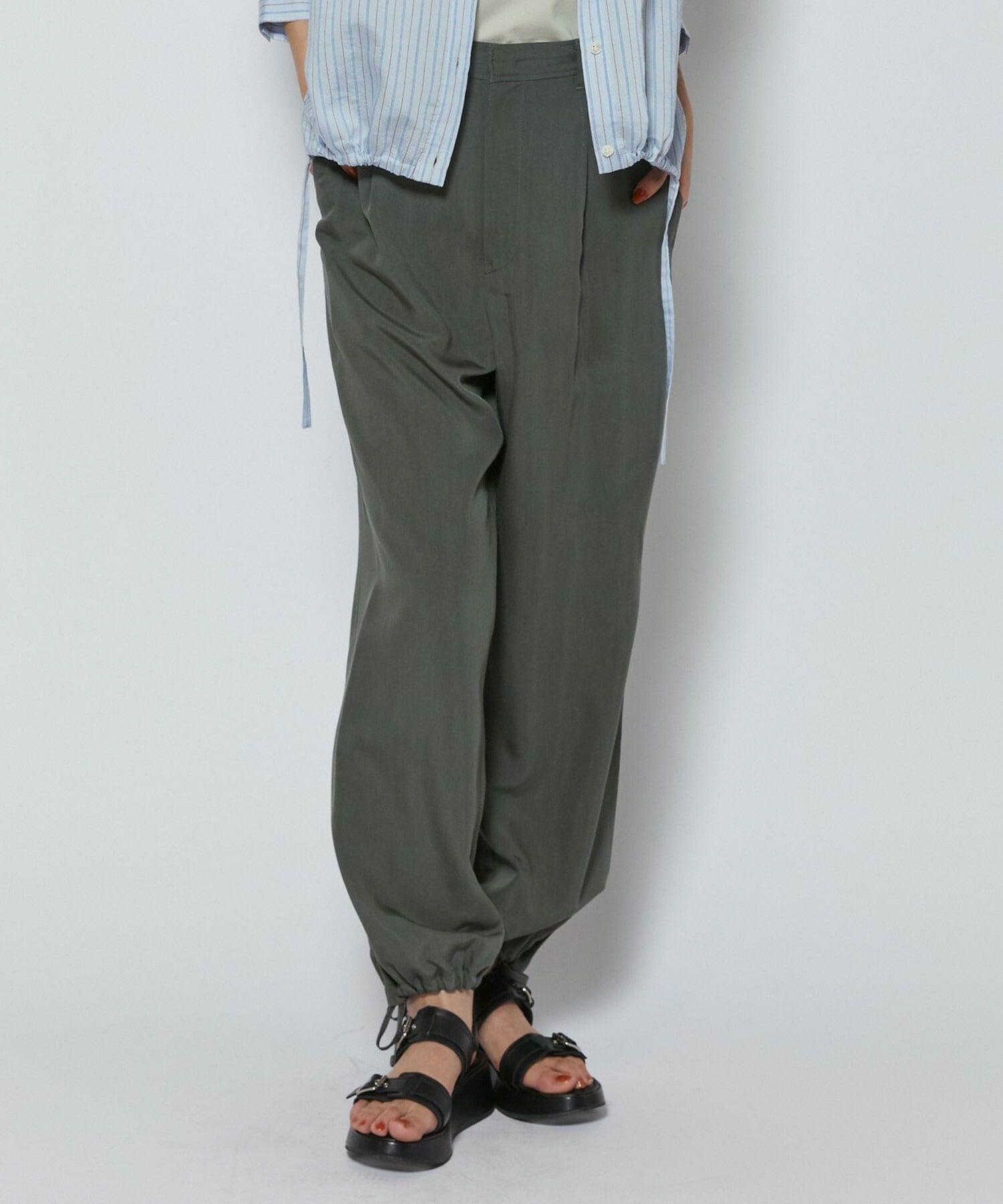 【L'EQUIPE】ヴィンテージソフトクロスパンツ 詳細画像 グレー系その他 1