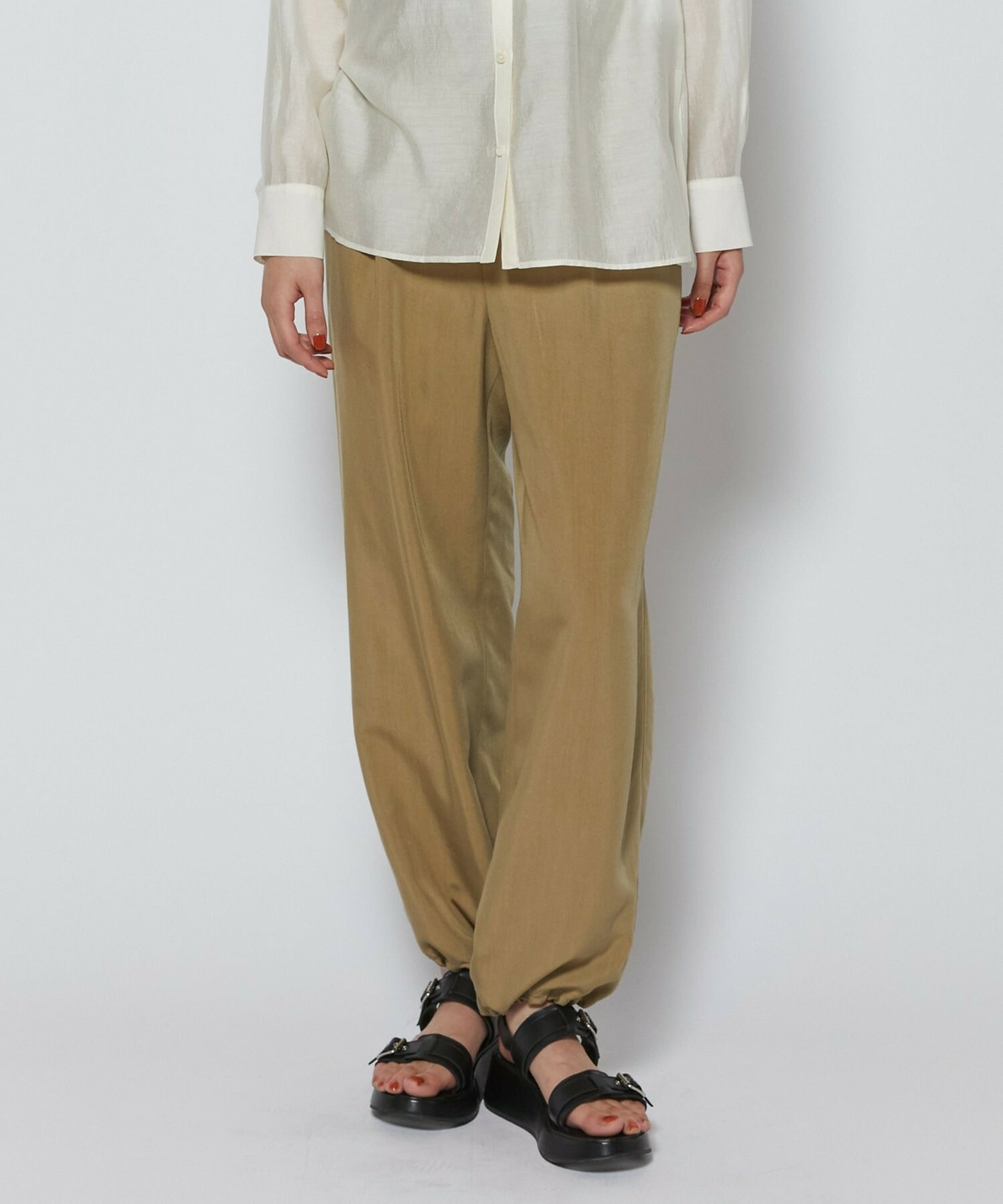 【L'EQUIPE】ヴィンテージソフトクロスパンツ 詳細画像 ベージュ 1