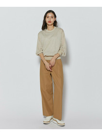 【L'EQUIPE】コンパクトオーガニックツイルテーパードパンツ 詳細画像 カーキ 5