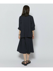 【L'EQUIPE】［eclat 2026年5月号掲載商品］クリスピーリネンストレッチキュロットパンツ 詳細画像 ネイビー 10