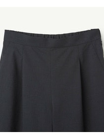 【L'EQUIPE】［eclat 2026年5月号掲載商品］クリスピーリネンストレッチキュロットパンツ 詳細画像 ネイビー 16