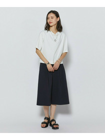 【L'EQUIPE】［eclat 2026年5月号掲載商品］クリスピーリネンストレッチキュロットパンツ 詳細画像 ネイビー 3