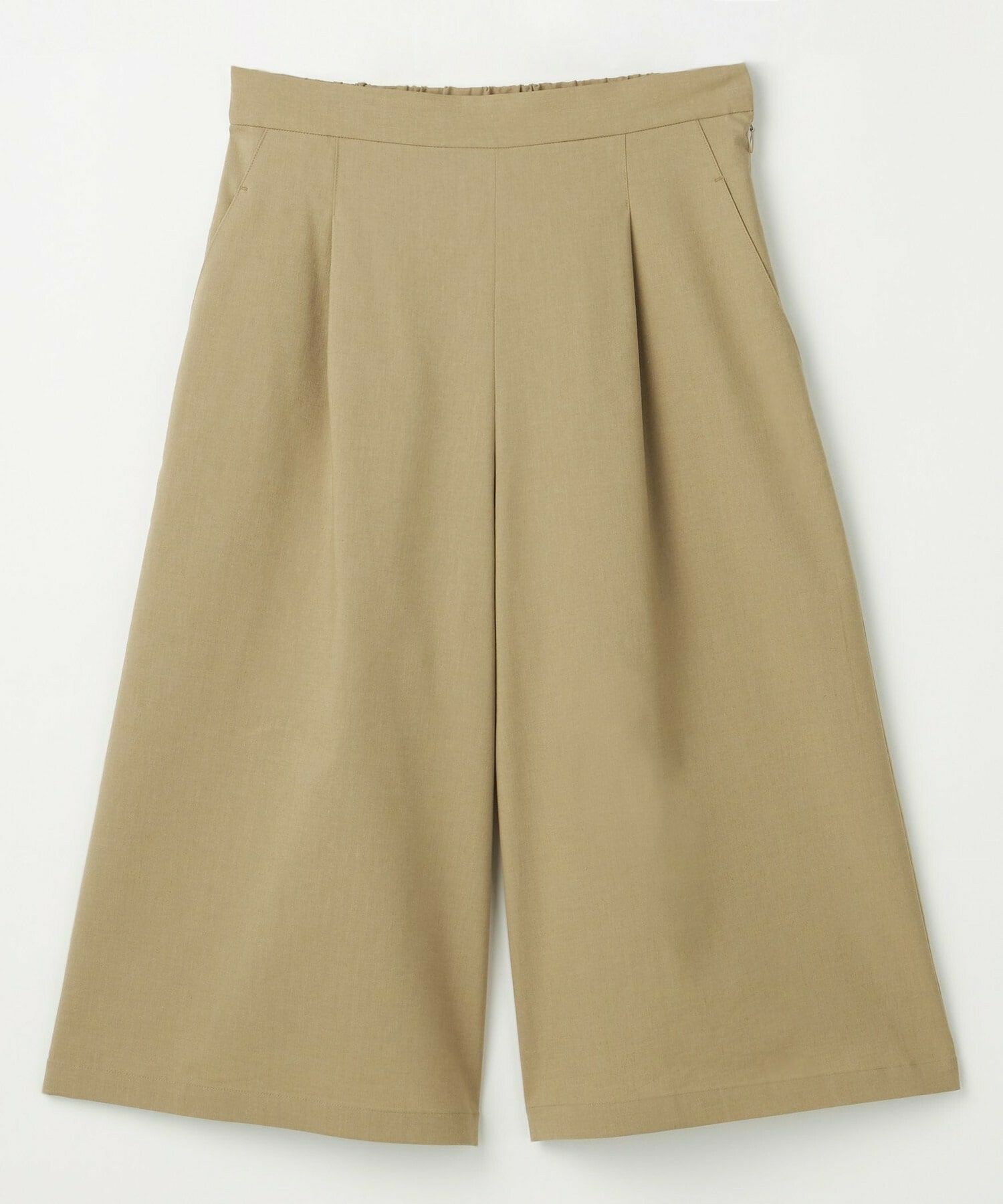 【L'EQUIPE】［eclat 2026年5月号掲載商品］クリスピーリネンストレッチキュロットパンツ 詳細画像 ベージュ 1