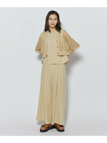 【L'EQUIPE】［eclat 2026年5月号掲載商品］ピュアリネンガーメントダイパンツ 詳細画像 サックスブルー 12