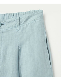 【L'EQUIPE】［eclat 2026年5月号掲載商品］ピュアリネンガーメントダイパンツ 詳細画像 サックスブルー 25