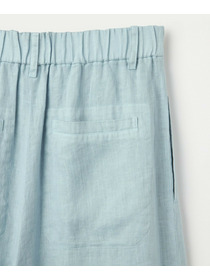【L'EQUIPE】［eclat 2026年5月号掲載商品］ピュアリネンガーメントダイパンツ 詳細画像 サックスブルー 26