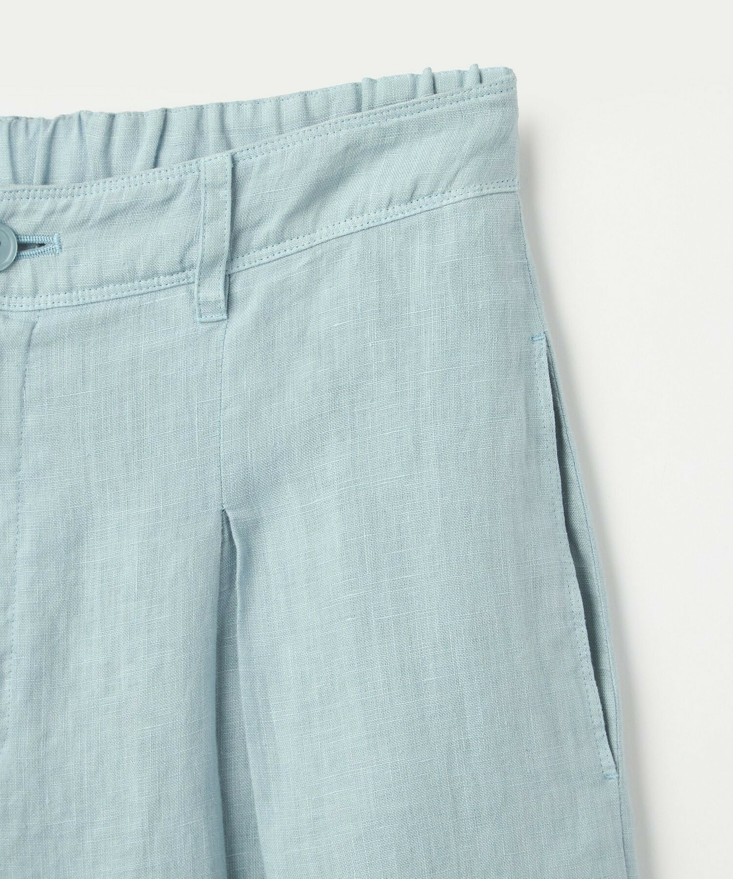 【L'EQUIPE】［eclat 2026年5月号掲載商品］ピュアリネンガーメントダイパンツ 詳細画像 サックスブルー 25