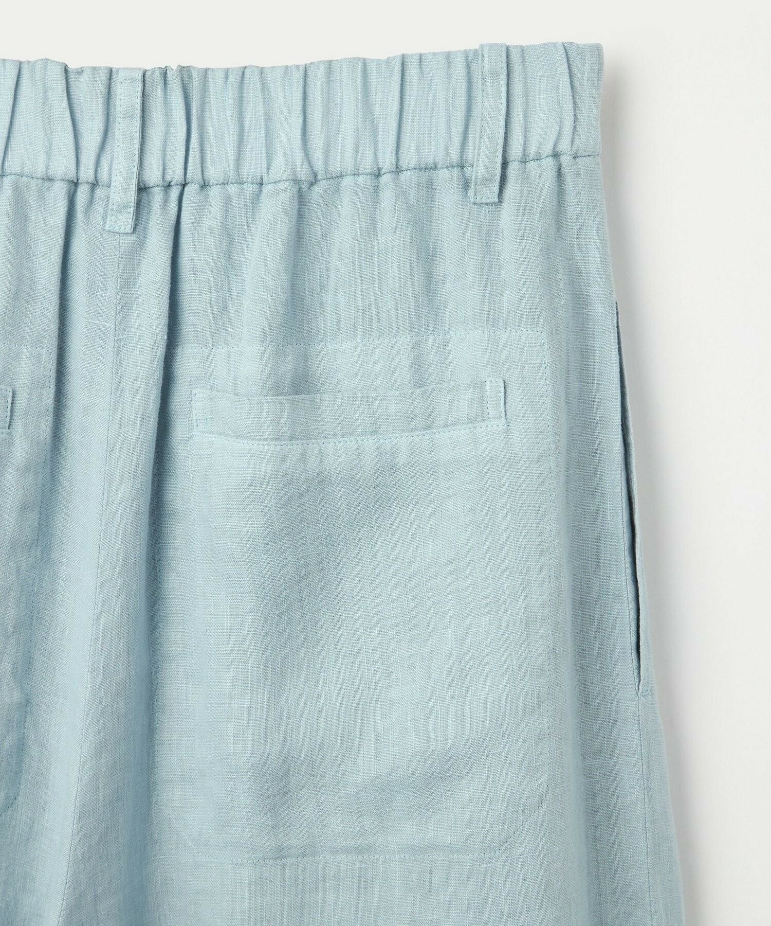 【L'EQUIPE】［eclat 2026年5月号掲載商品］ピュアリネンガーメントダイパンツ 詳細画像 サックスブルー 26