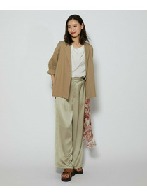 【L'EQUIPE】［eclat 2026年5月号掲載商品］ヴィンテージサテンパンツ 詳細画像 チャコール 2