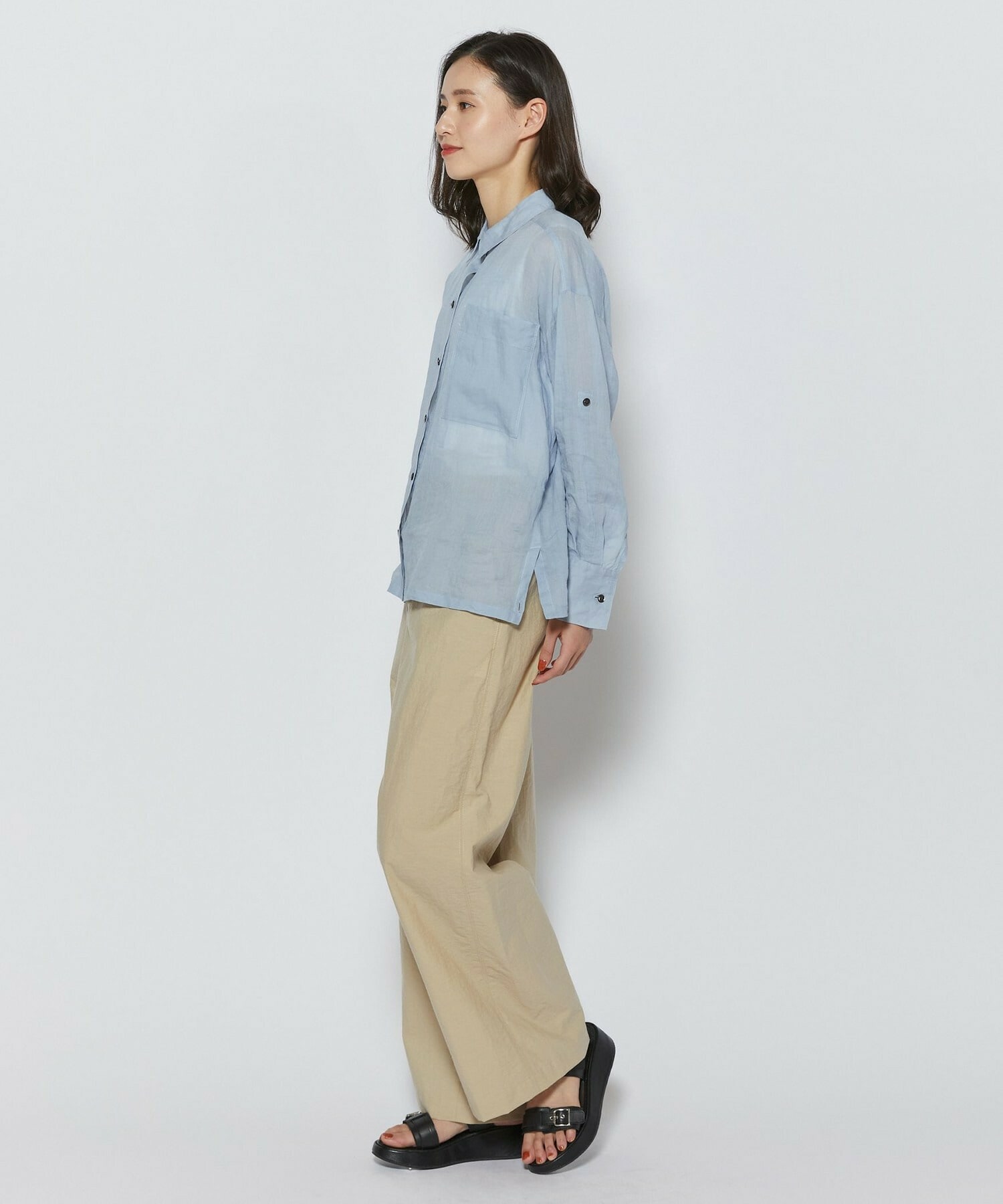 【L'EQUIPE】C/Nプレーンワッシャーパンツ 詳細画像 ダークグレー 2