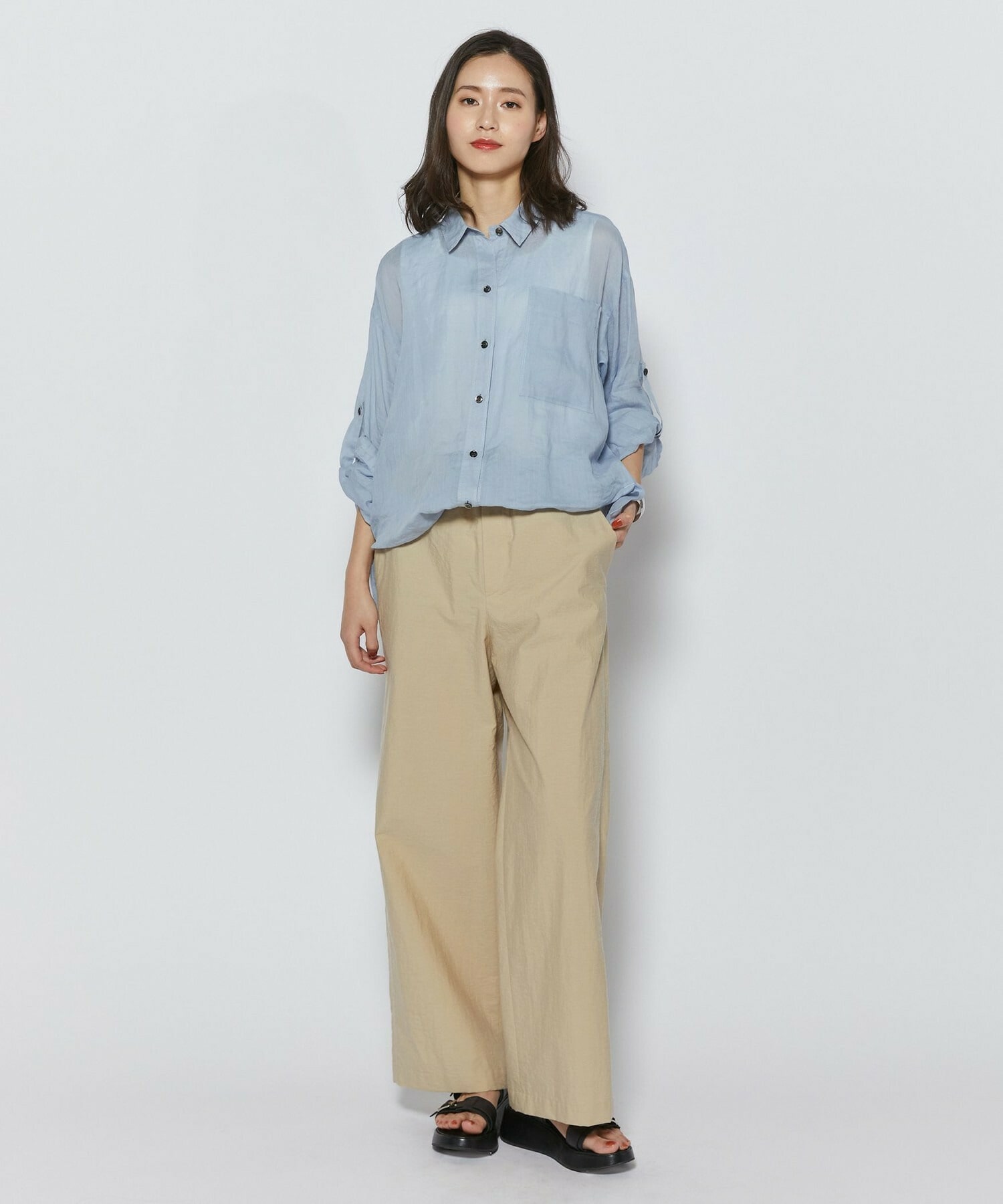 【L'EQUIPE】C/Nプレーンワッシャーパンツ 詳細画像 ダークグレー 5