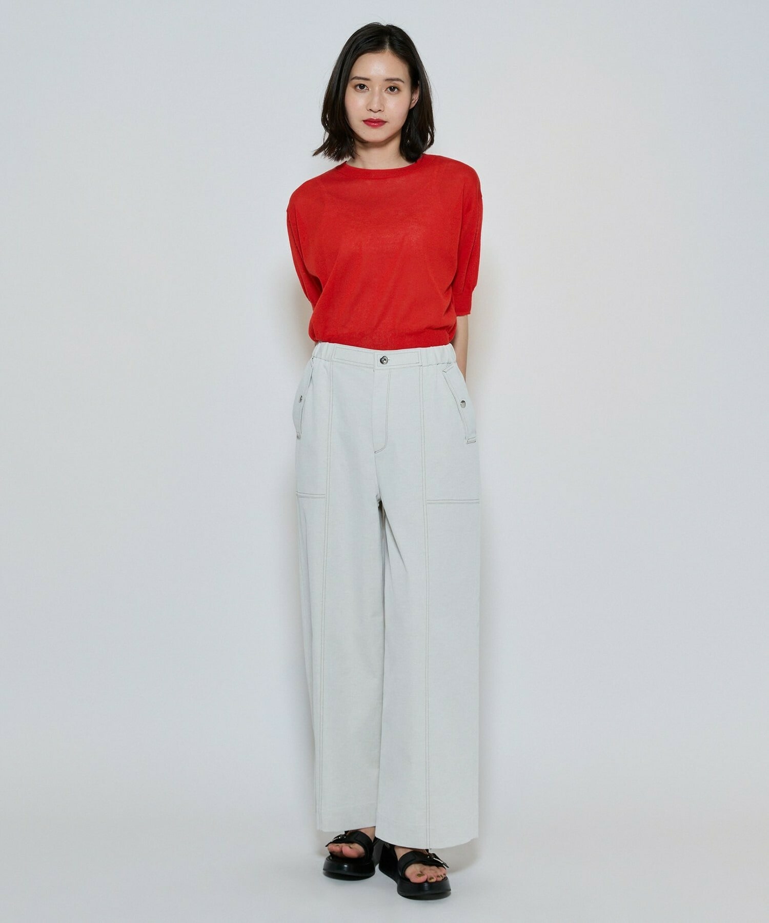 【L'EQUIPE】ファンクショナルツイルパンツ 詳細画像 カーキ 11
