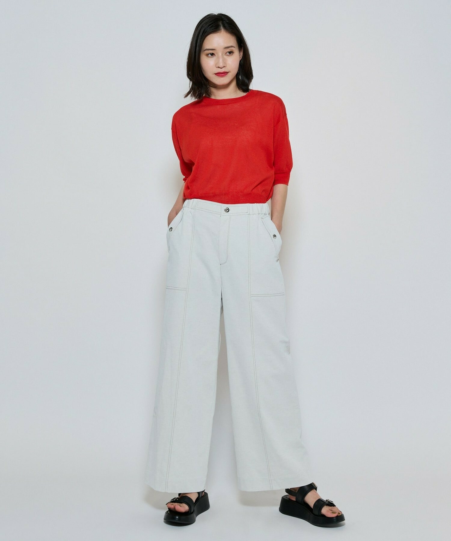【L'EQUIPE】ファンクショナルツイルパンツ 詳細画像 カーキ 8