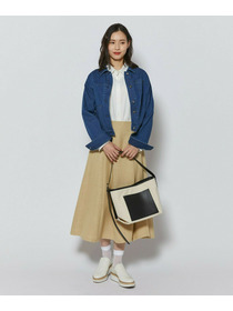 【L'EQUIPE】シルク混シャンブレースカート 詳細画像 ネイビー 10