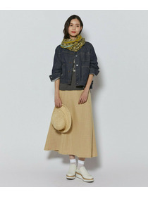 【L'EQUIPE】シルク混シャンブレースカート 詳細画像 ネイビー 6