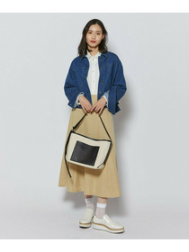 【L'EQUIPE】シルク混シャンブレースカート 詳細画像 ネイビー 7