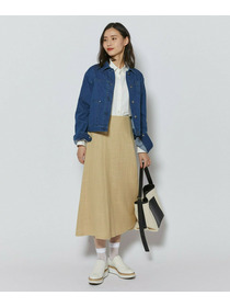 【L'EQUIPE】シルク混シャンブレースカート 詳細画像 ネイビー 8