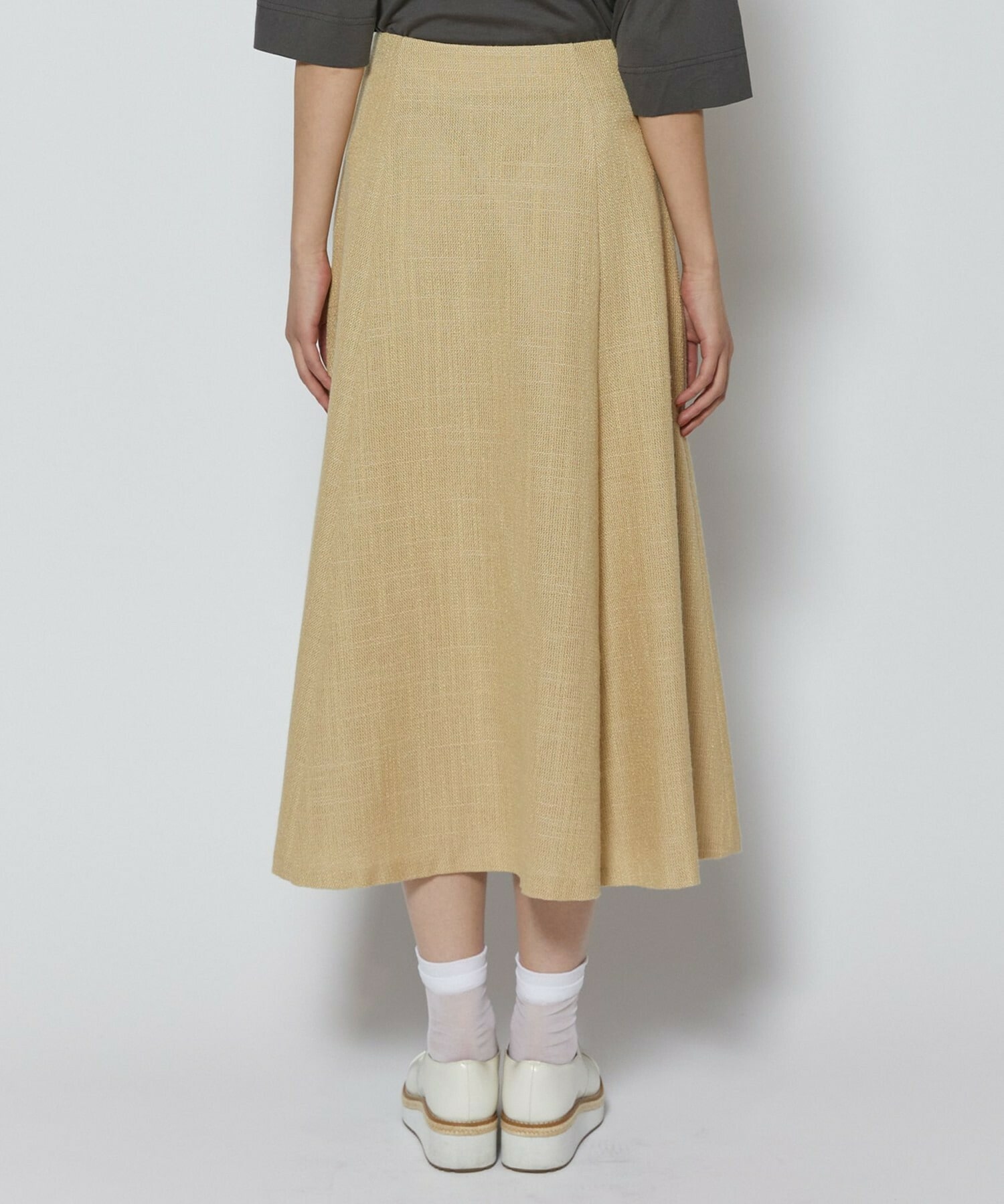 【L'EQUIPE】シルク混シャンブレースカート 詳細画像 ネイビー 13