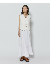 【L'EQUIPE】レーヨンリネンタンブラースカート 詳細画像 ブラック 10