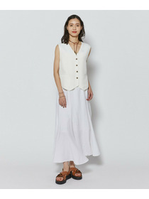 【L'EQUIPE】レーヨンリネンタンブラースカート 詳細画像 ブラック 11