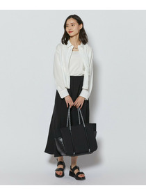 【L'EQUIPE】レーヨンリネンタンブラースカート 詳細画像 ブラック 5