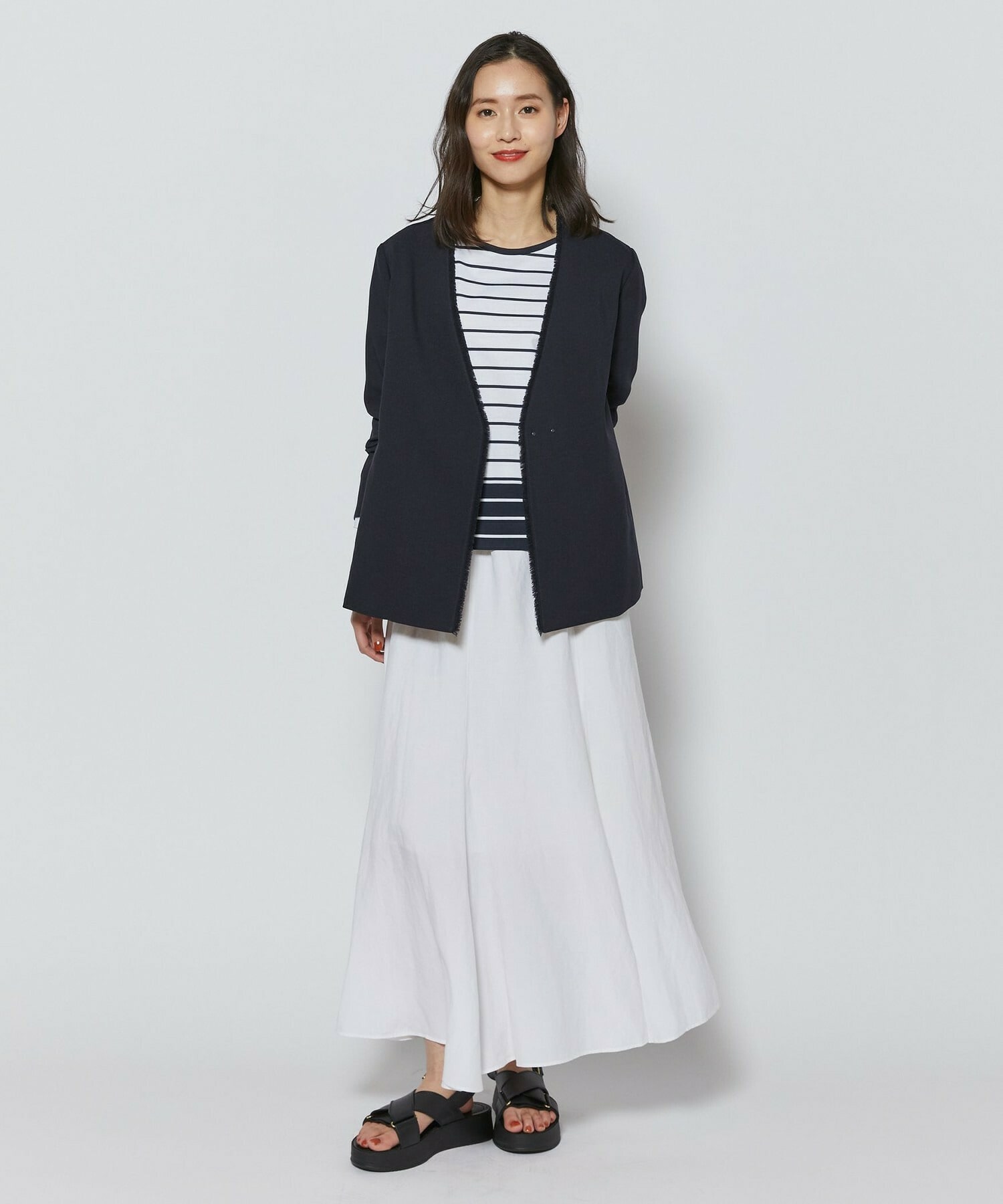 【L'EQUIPE】レーヨンリネンタンブラースカート 詳細画像 ブラック 21