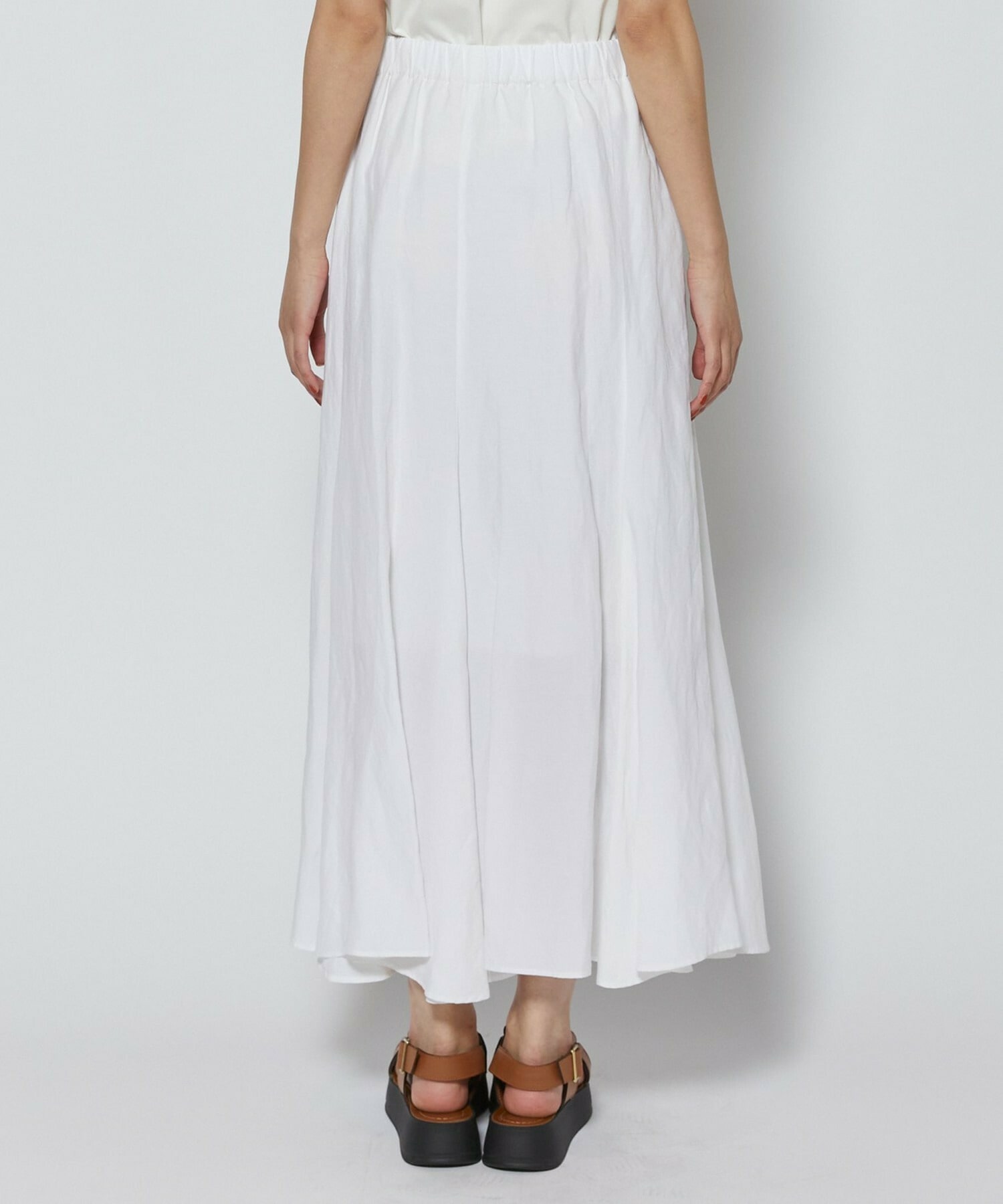 【L'EQUIPE】レーヨンリネンタンブラースカート 詳細画像 ブラック 29