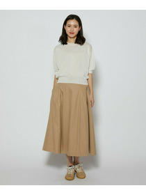 【L'EQUIPE】100/2オーガニックコットンスカート 詳細画像 ブラック 1