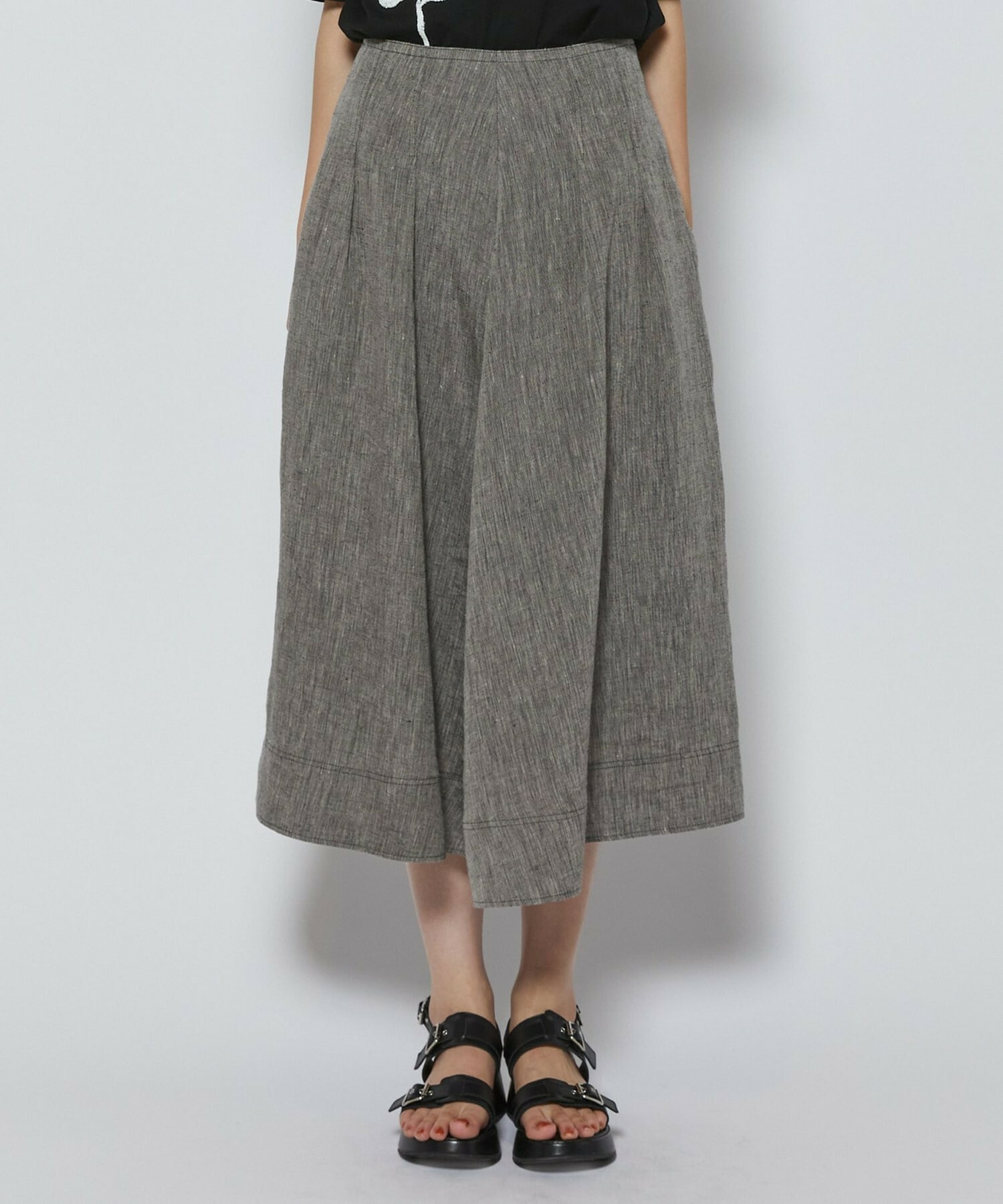 【L'EQUIPE】［eclat 2026年5月号掲載商品］ヘンプ麻スカート 詳細画像 ブラック系その他 13