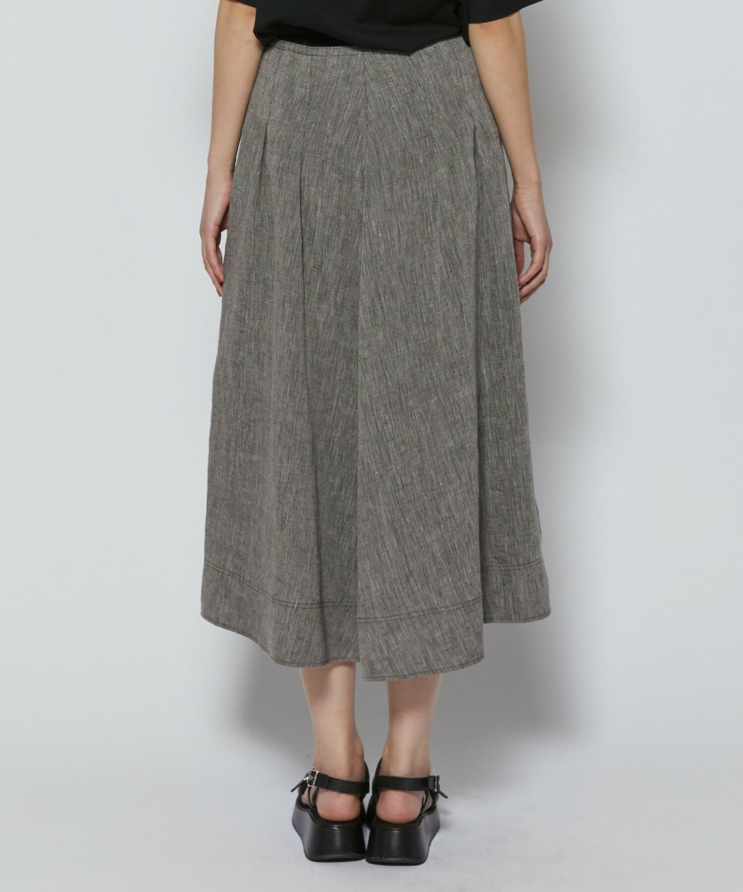 【L'EQUIPE】［eclat 2026年5月号掲載商品］ヘンプ麻スカート 詳細画像 ブラック系その他 15