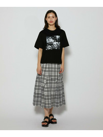 【L'EQUIPE】シアーチェックスカート 詳細画像 ブラック系その他 16