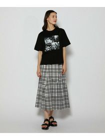 【L'EQUIPE】シアーチェックスカート 詳細画像 ブラック系その他 17