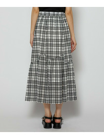 【L'EQUIPE】シアーチェックスカート 詳細画像 ブラック系その他 21