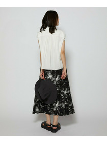 【L'EQUIPE】ブラッシュプリントスカート 詳細画像 ブラック系その他 14