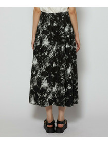 【L'EQUIPE】ブラッシュプリントスカート 詳細画像 ブラック系その他 21