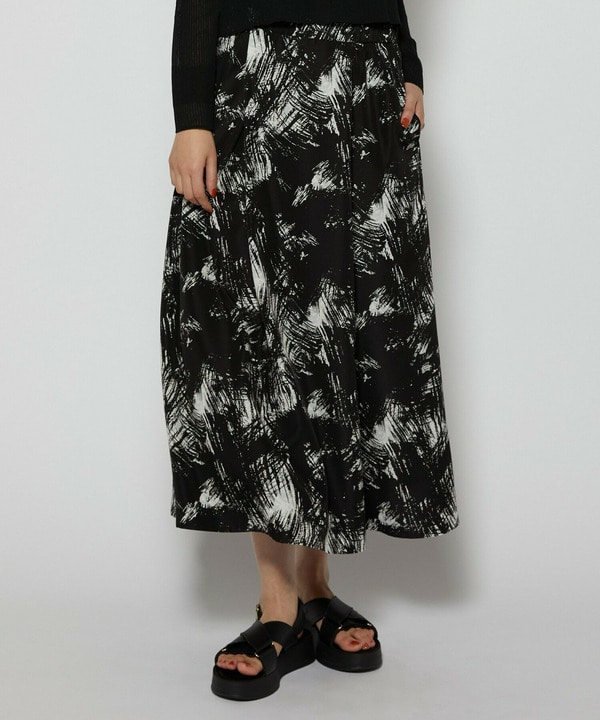 ブラッシュプリントスカートブラッシュプリントスカート