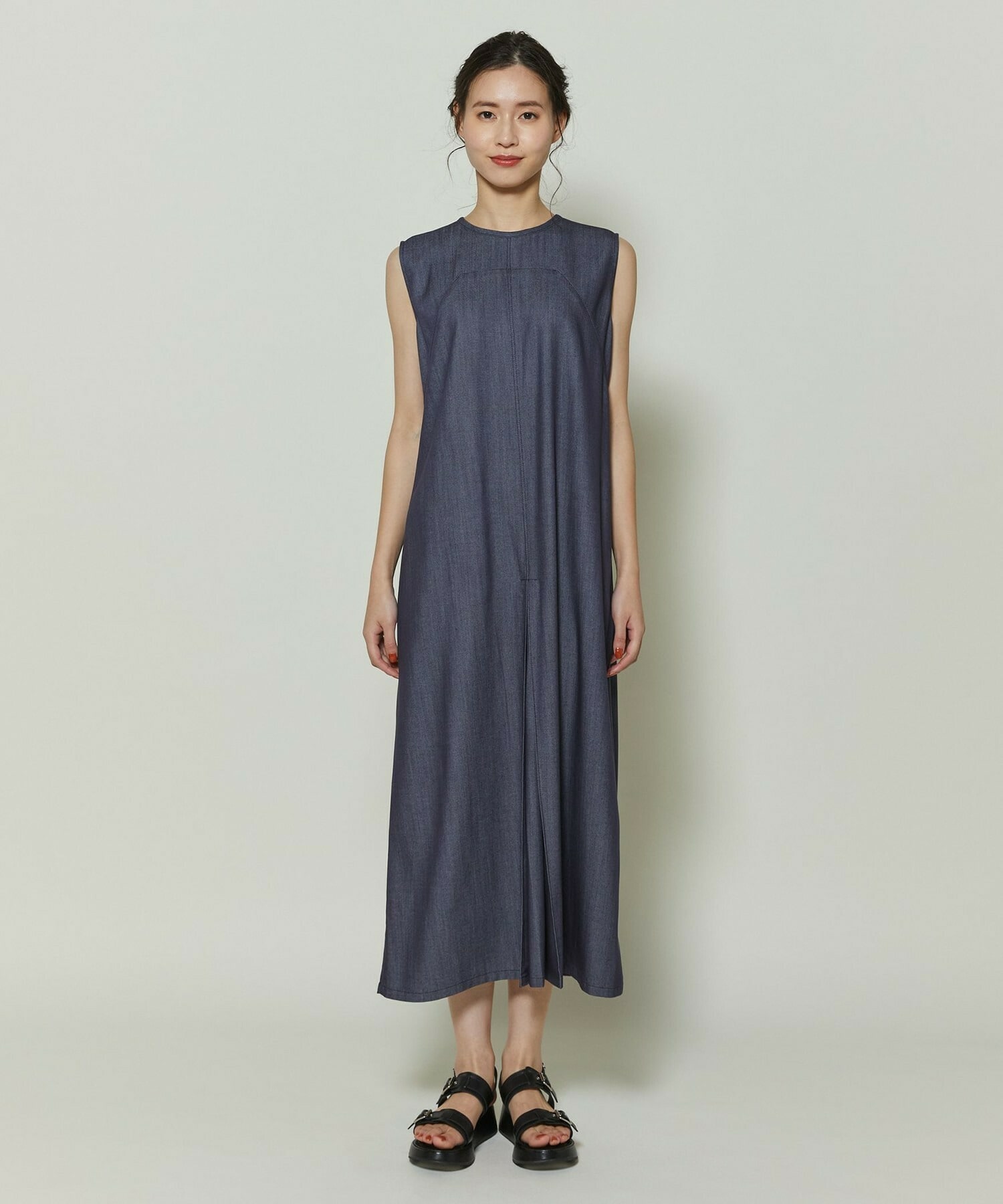 【GREEN】ソフトデニムワンピース 詳細画像 インディゴブルー 8