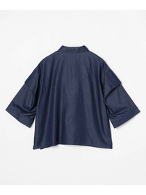 【GREEN】コットンリヨセルダンガリースクエアボリュームスリーブシャツ 詳細画像 ライトブルー 15