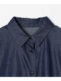 【GREEN】コットンリヨセルダンガリースクエアボリュームスリーブシャツ 詳細画像 ライトブルー 16