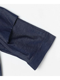 【GREEN】コットンリヨセルダンガリースクエアボリュームスリーブシャツ 詳細画像 ライトブルー 17