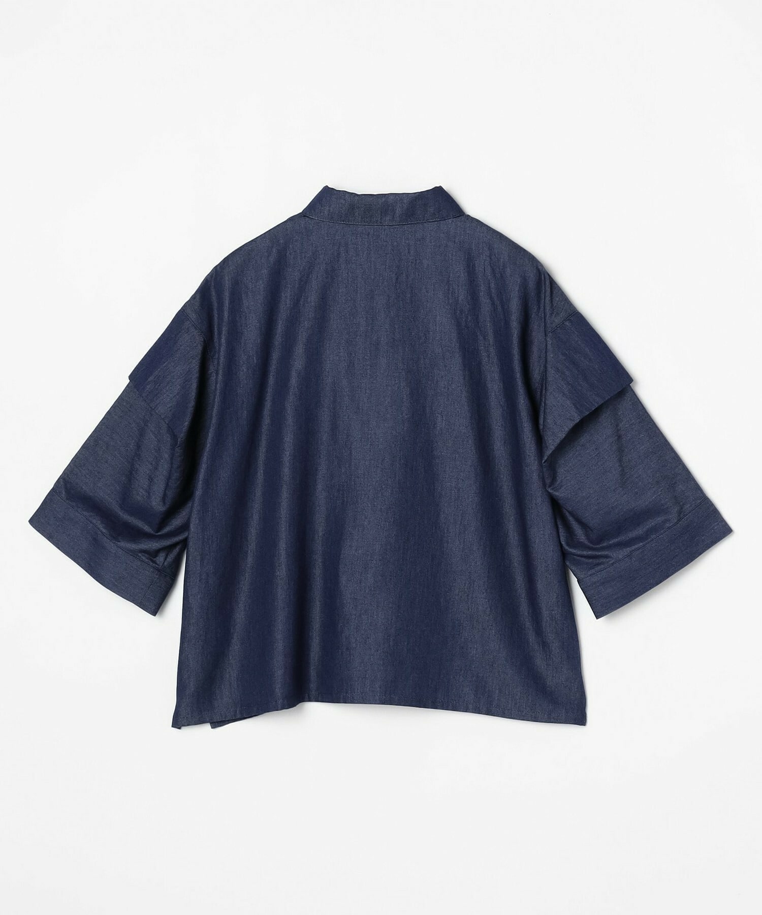 【GREEN】コットンリヨセルダンガリースクエアボリュームスリーブシャツ 詳細画像 ライトブルー 15