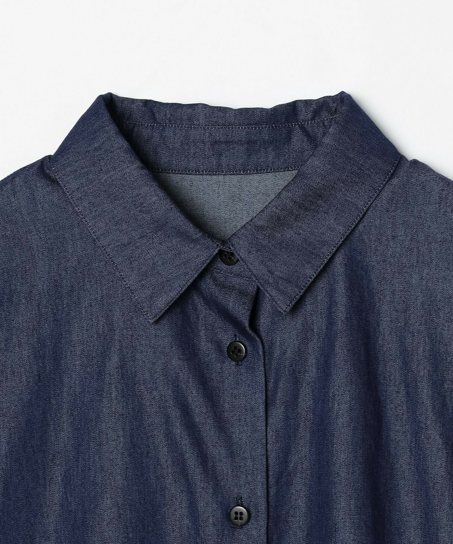 【GREEN】コットンリヨセルダンガリースクエアボリュームスリーブシャツ 詳細画像 ライトブルー 16