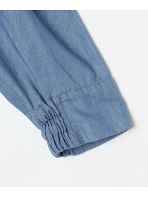 【GREEN】コットンリヨセルダンガリーバレルスリーブシャツ 詳細画像 ライトブルー 11