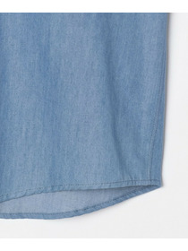 【GREEN】コットンリヨセルダンガリーバレルスリーブシャツ 詳細画像 ライトブルー 12